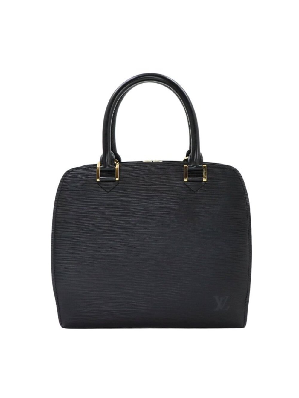 Louis Vuitton Epi Pont Neuf Hand Bag Leather Noir Gold